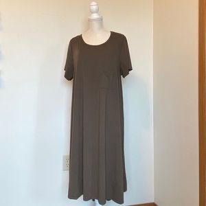 LuLaRoe Carly 3XL Brown Solid